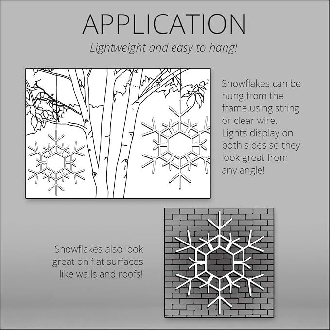 Kringle Traditions 36" Folding Blue and White Snowflake Decoration LED Lights, Large Decorations Outdoor Lights (36" Blue/Cool White Snowflake)