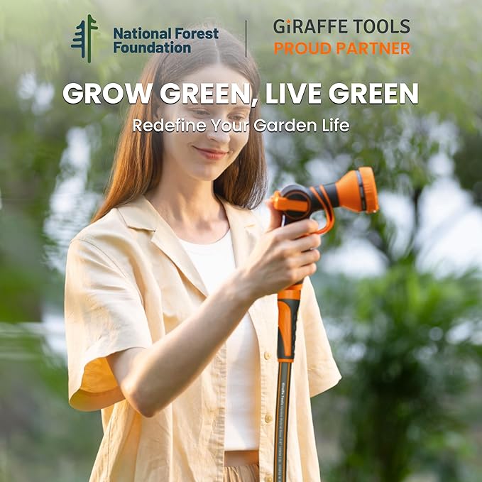 Giraffe Tools Garden Leader Hose 5/8 inch x 2.5ft, Short Water Hose Heavy Duty, Flexible, Lightweight Hybrid Hose with Bend Protection, Male to Female Fittings