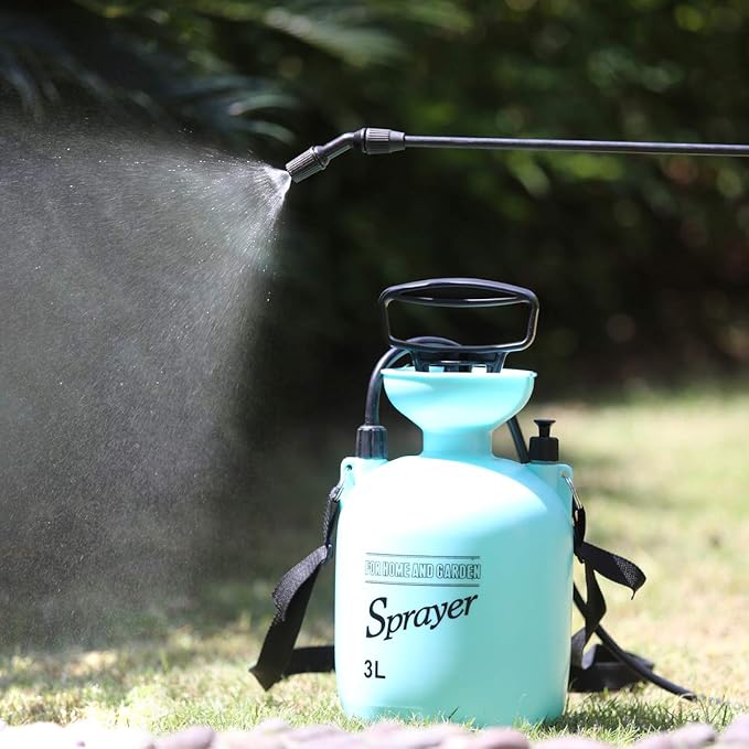CLICIC Lawn and Garden Portable Sprayer 0.8 Gallon / 3 L - Pump Pressure Sprayer Includes Shoulder Strap.