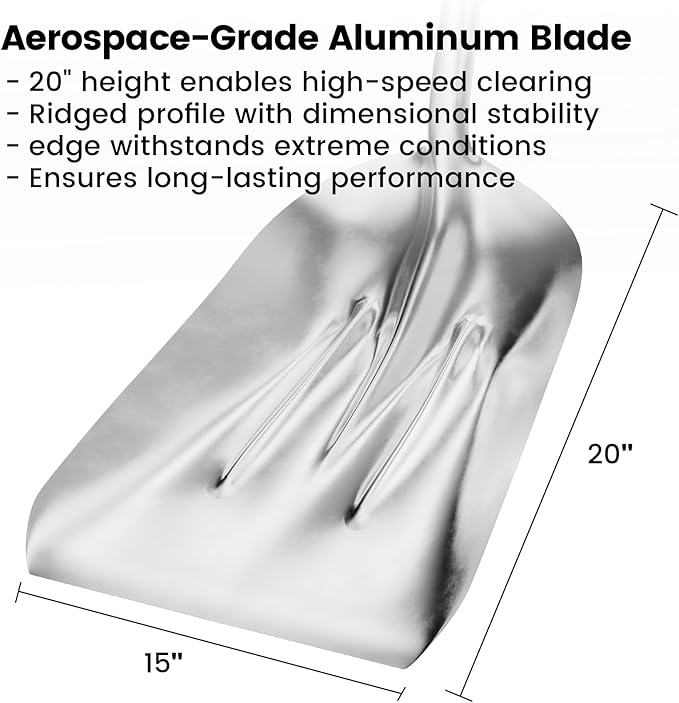 Aluminum Shovel with D-Handle - Stable While Light Weight (2.5 lbs) 20" Blade - Reinforced Edge Ergonomic Design Folding with Threaded Connection