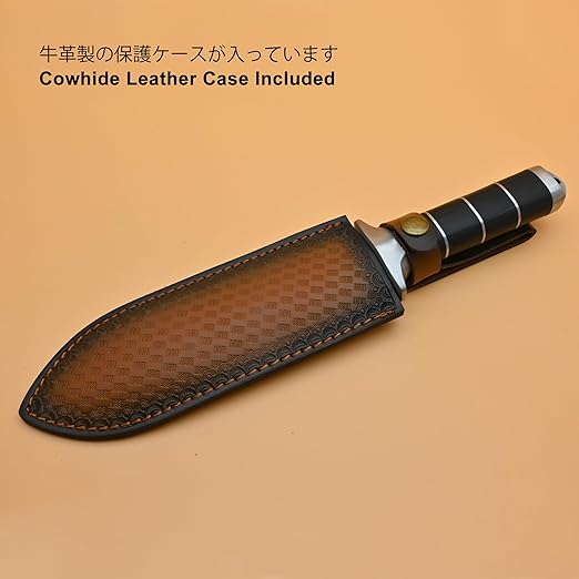 TONMA Hori Hori Garden Knife [Made in Japan] Heavy Duty Stainless Steel Japanese Hori Knife with Sheath Garden Tools for Weeding, Digging, Cutting, Pruning, 7.25-Inch Blade, Full Tang