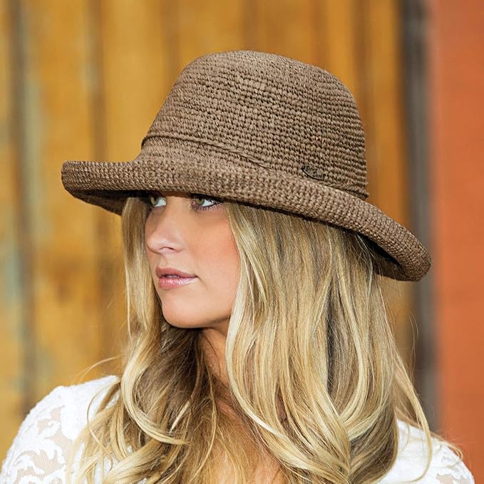 Wallaroo Hat Company – Women’s Catalina Sun Hat – Wide Brim Natural Fiber and Adjustable Sizing for Medium Crown Sizes