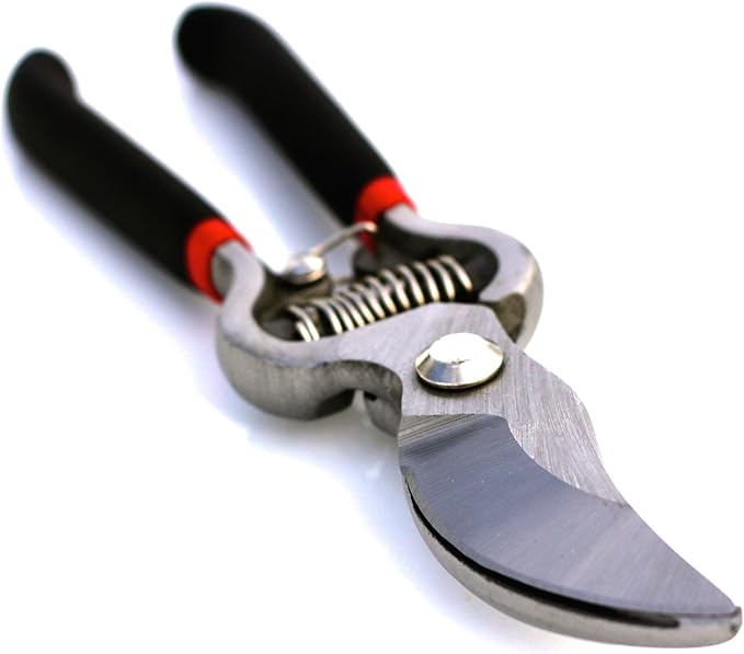 GARDEN GURU Classic Bypass Pruning Shears Clippers – Heavy Duty Forged Steel Garden Pruners – Safety Lock – Non Slip Comfort Grips – Cuts up to 1” – Professional Bypass Pruners for Gardening (2 Pack)