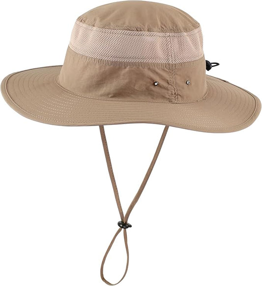 Home Prefer UPF 50+ Men's Sun Hat Wide Brim Bucket Hat UV Protection Hat for Mens Womens Beach Safari Gardening Golf Fishing