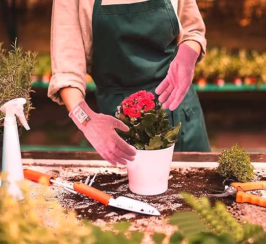 Cut Resistant Gloves, 2 Pairs of Food Grade Cut Resistant Gloves, Cutting Gloves for Kitchen, Oyster Shucking, Fish Fillet Processing, Carving Wood and Gardening(Medium-Pink)