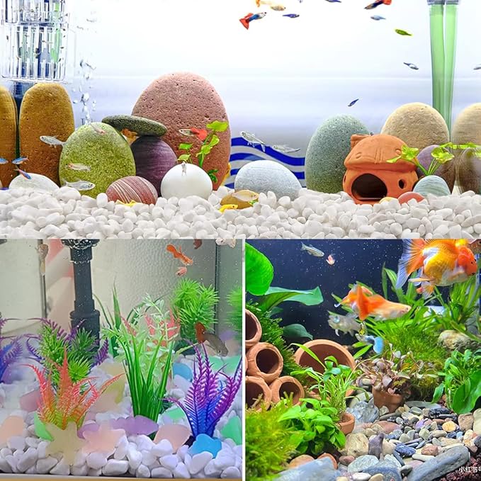 5LBS Succulent and Cactus Gravel Pebbles, 1/5 Inch Natural Decorative Polished Stones, River Rocks for Vases, Aquariums, Terrarium and Outdoor Gardening, Mixed Color