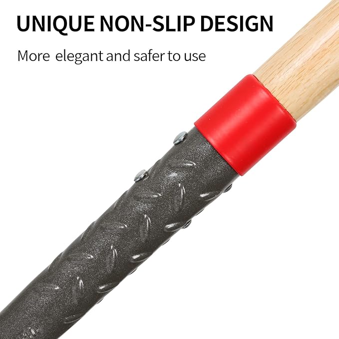 Flat Shovel - Square Point Shovel for Digging, Gardening, Planting & Edging, 43 inches