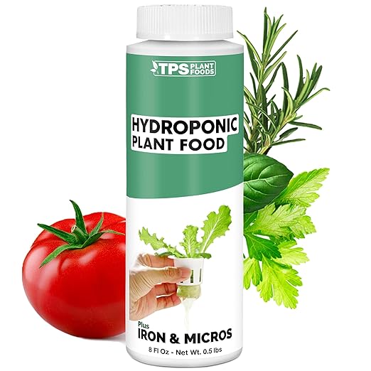 Hydroponic Plant Food, Complete One Part Liquid Hydroponic Fertilizer, 8 oz (250mL)