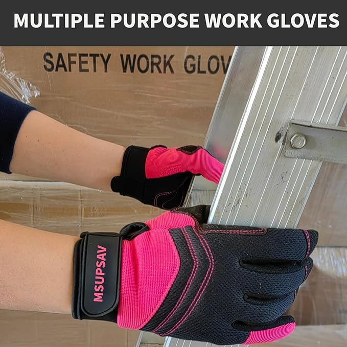 Thorn Proof&Puncture Resistant Gardening Gloves with Grip,Garden Glove for Women, Leather Yard Work Gifts