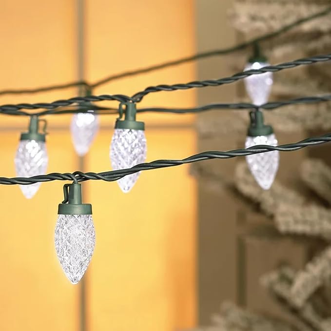 TW SHINE C9 Christmas Lights, 100 LED 66 FT Christmas String Lights Outdoor with 8 Modes Timer Waterproof Connectable for Indoor Yard Xmas Tree House Decorations (White)