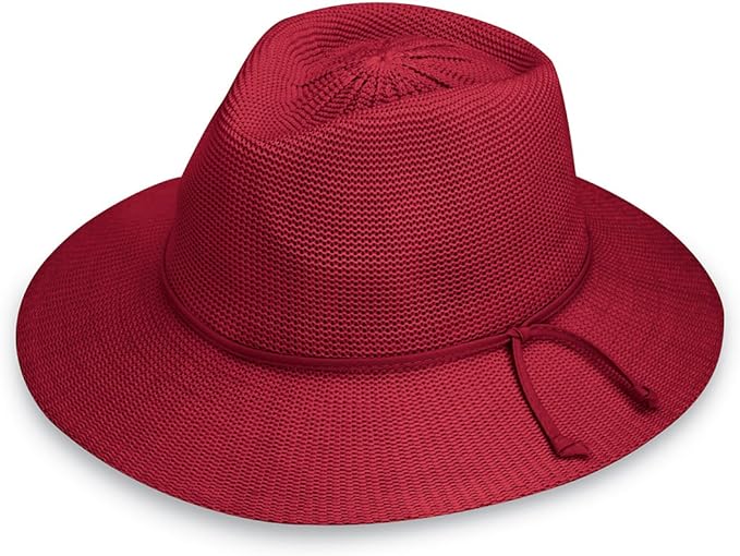 Wallaroo Hat Company Women’s Victoria Fedora – UPF 50+ UV Protection, Wide Brim, Medium Size, Packable & Adjustable Sun Hat