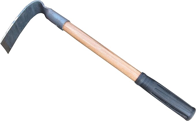 Forged Hoe, Forged Adze Grubbing Hoe, Solid Mattock Pick Digging Tool, 17-Inch Mini Grub Hoe 1LB