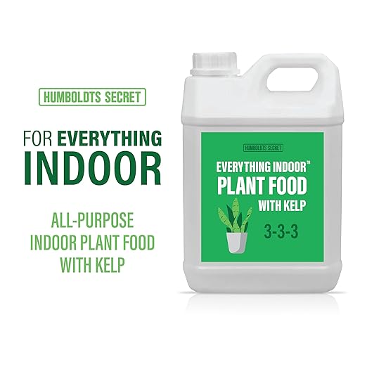 Humboldts Secret Everything Indoor Plant Food with Kelp | Liquid Concentrate Indoor Plant Fertilizer 3-3-3 All Purpose Plant Food for House Plants (32 Ounce)…