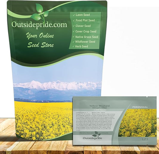 Outsidepride Yellow Mustard Seeds - 5000 Pcs Nutrient-Rich, Flavorful Annual Microgreen Seeds for Planting, Easy-to-Grow, Ideal for Indoor & Outdoor Cultivation, Soil & Hydroponic Systems