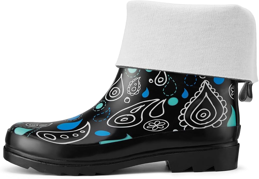 HISEA Rubber Rain Boots for Women Waterproof Garden Mud Boots