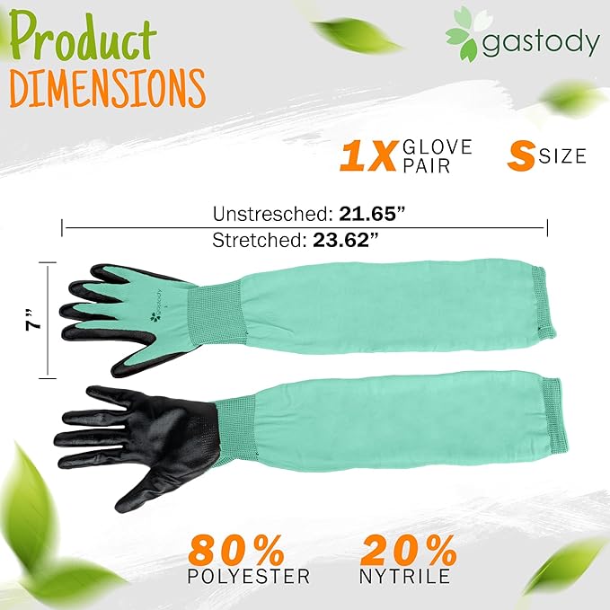 Long Sleeve Gardening Gloves Women and Men - Long Cuff Garden Gloves, Multipurpose Heavy Duty Outdoor and Indoor