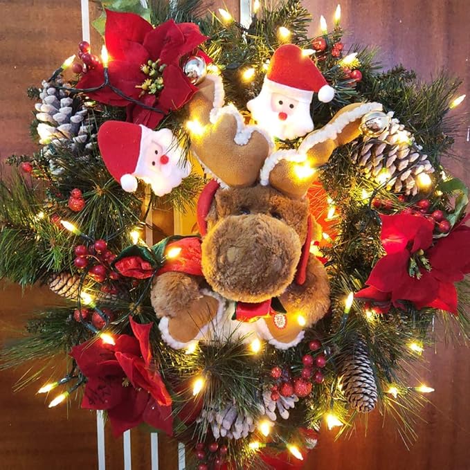 Christmas Lights 33ft 100 LED Battery String Lights with Timer Memory Function USB or Battery Powered Waterproof String Lights for Indoor Outdoor Decoration (Warm White)