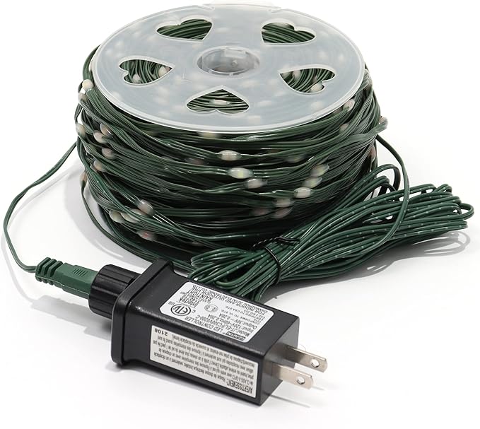 LJLNION 1000 LED Fairy String Lights, 328FT Long Outdoor Christmas Lights, Waterproof IP65 Green PVC Copper Wire Lights, 8 Lighting Modes Plug in for Xmas Tree Holiday Party Wedding Decor, Multicolor