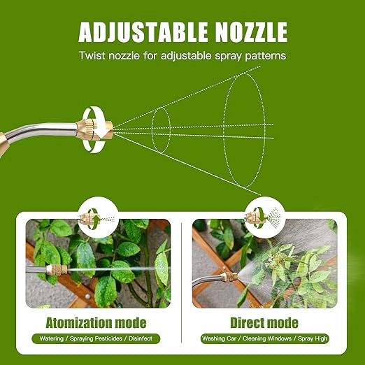 2 Gallon Battery Powered Garden Sprayer Pump Sprayer with USB Rechargeable Handle, Retractable Wand, Adjustable Strap Electric Weed Sprayer for Lawn, Garden, Yard