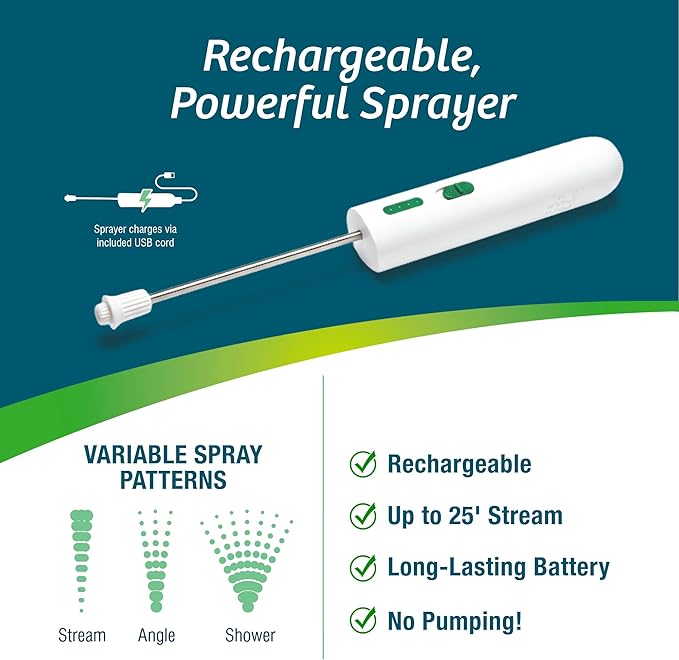 Wilt-Pruf® 1 Gallon Rechargeable Sprayer Kit | Easy to Use | Year Round Plant Protection | No Spray Tanks or Pumping | Compact and Powerful | Easy Refill Shots