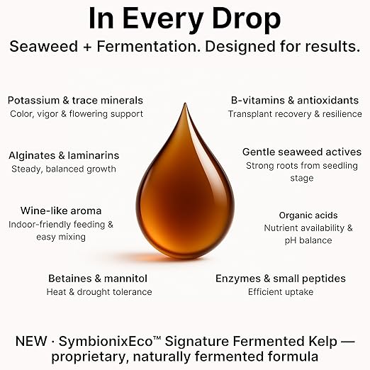 Liquid Seaweed Fertilizer for Plants with Soil Activator, Fermented Organic Liquid Kelp Fertilizer for Vegetables, Indoor and Outdoor Plants - Made in USA (32 OZ)