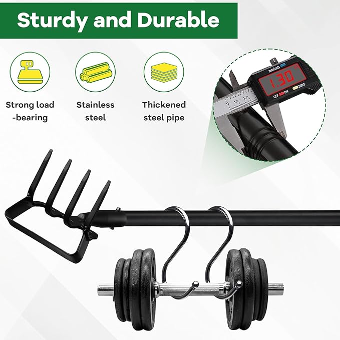 Hoe, Gardening Tool, Weed Tool, Long Soil Tiller Cultivator, Heavy Duty Metal Weeder for Flower Beds, Patio, Garden Loosening Soil Weeding Digging