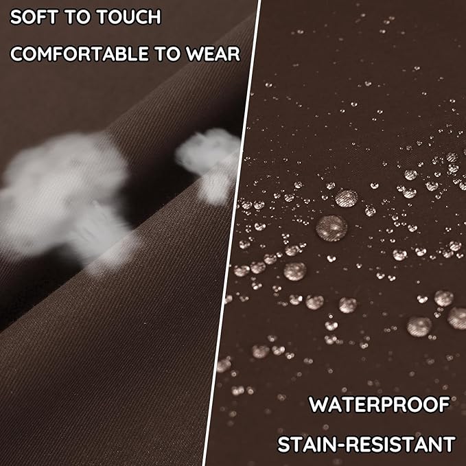 4 Packs Chef Apron, Waterproof Apron, Adjustable Aprons with 2 Pockets for Men Women, Professional Aprons for Kitchen Cooking Gardening Painting Baking Restaurant (Coffee)