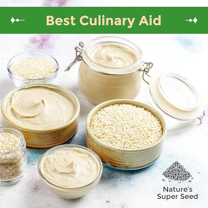 Sincerely Nuts Hulled Sesame Seeds A Heart Healthy Snack Rich in Fiber, Minerals Antioxidants Source of Plant Based Protein Gluten Free Kosher, Bulk 5LB Bag