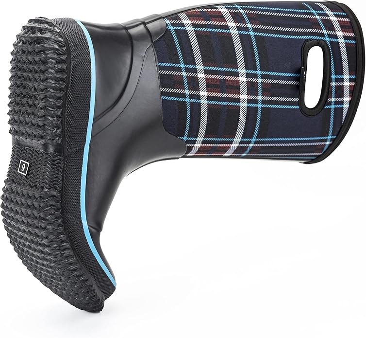 WTW Mid Calf Rain Boots for Women - Waterproof Insulated Neoprene Mud Boots Outdoor Hunting Garden Boots