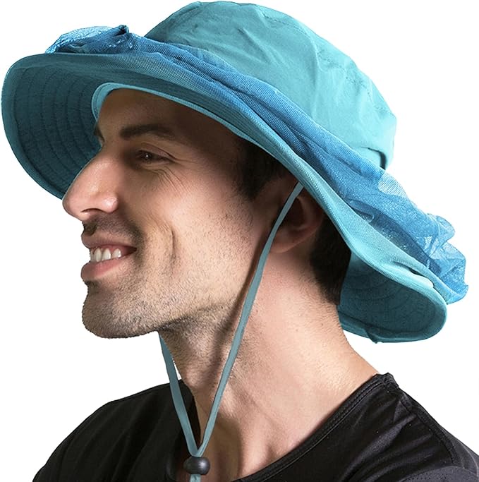 Peicees Head Net Hat for Men Women Adventure Fishing Hat Safari Hat for Hunting Camping Hiking