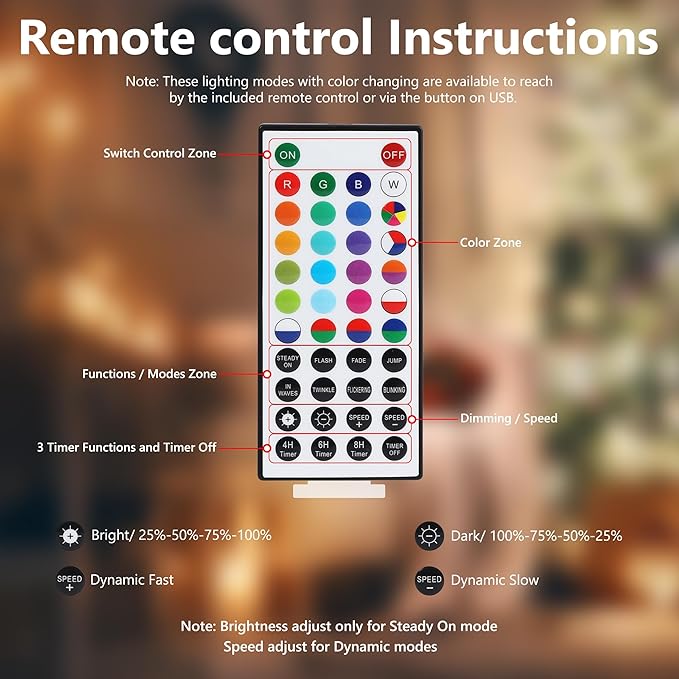 Joomer Color Changing Christmas String Lights,164FT 500 LED RGB LED String Lights Outdoor Fairy Twinkle Tree Light with Remote Timer Plug in for Room Indoor Wedding Party Christmas Decorations