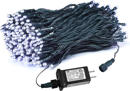 weillsnow White Christmas Fairy Lights Plug in, 200 LED 66FT Waterproof Christmas String Lights, 8 Modes with Memory for Outdoor Indoor Wedding Garden Christmas Decorations (66FT, White)