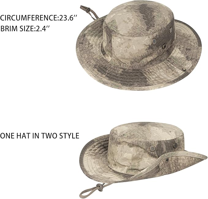 Sun Hats for Men Women Boonie Hat Foldable Fishing Hat UPF 50+ Bucket Hat for Fishing Hiking Garden Safari Beach