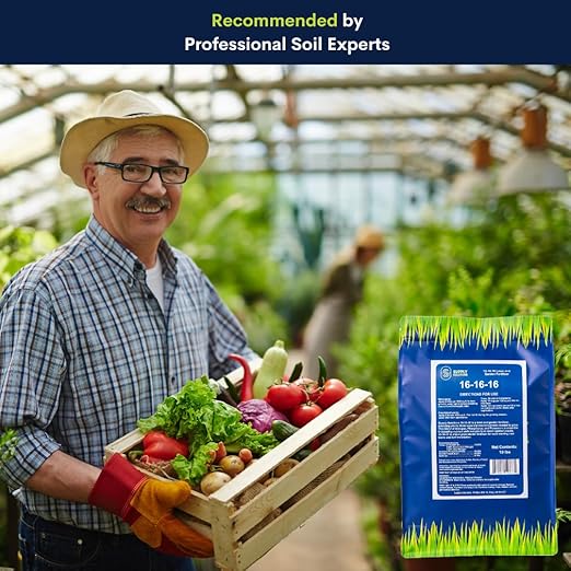 16-16-16 Complete Lawn & Garden All Purpose Granular Fertilizer - The Ultimate Plant Food for Lush Greenery & Vibrant Blooms - for All Plants, Vegetables, Fruits, and Berries - 10lbs