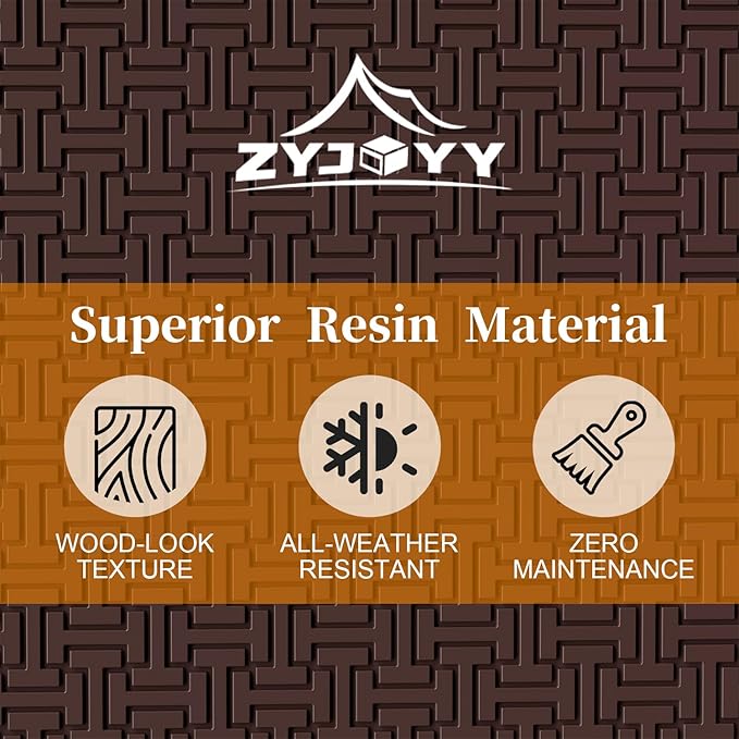 90 Gallon Resin Deck Box, Weatherproof Outdoor Storage Box for Patio, Garden, Pool, and Yard, Lockable Waterproof Bin for Tools, Cushions, and Accessories, Brown