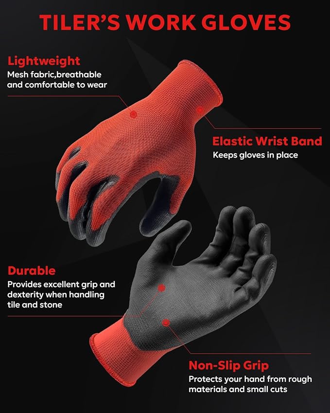 Ultra-Thin PU Coated Work Gloves 12 Pairs Breathable High Dexterity Gardening Warehouse Assembly Precision Tasks
