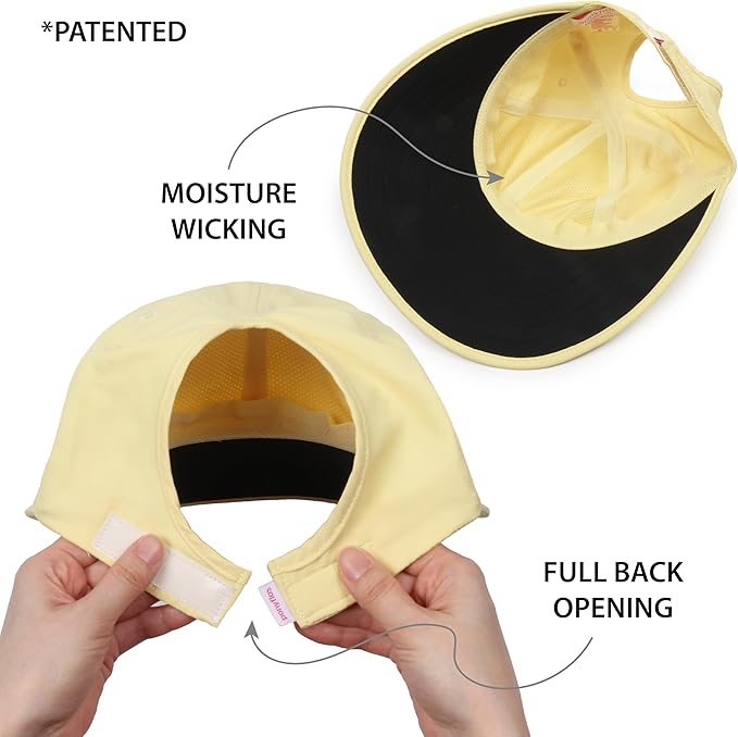 Ponyflo Sunblocker Wide Brim Hat - Oprah Awards Best Sun Hat - UV 50 Protection - Ponytail Sunhat for Women