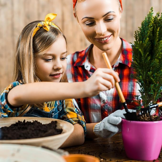 PATIKIL Mini Garden Plant Tool Set, 6 Pack Trowel Shovel Succulent Gardening Hand Tools for Seedlings Bonsai Herbs Planting