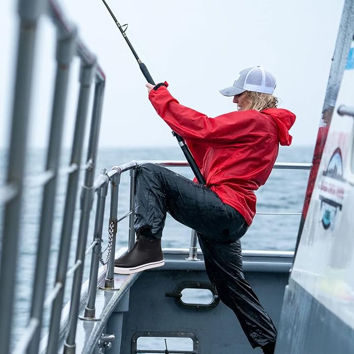 WTW Unisex Rain Boots for Men and Women Waterproof Rubber Fishing Deck Boots Neoprene Boots Slip on Ankle Garden Shoes