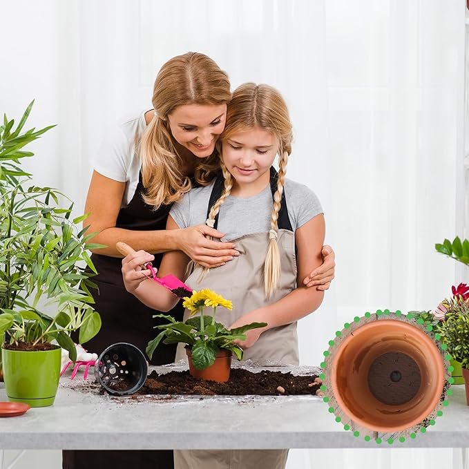 50pcs Round Bonsai Mesh, 4 Inch Mesh for Plant Pots, Prevent Soil Loss, Plastic Drainage Meshes,Bonsai Bottom Drainage Insert for Garden Outdoor Potted Plants,Black