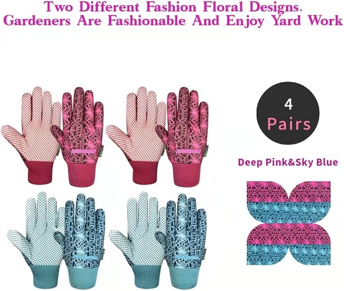 Thorn Proof&Puncture Resistant Gardening Gloves with Grip,Garden Glove for Women, Leather Yard Work Gifts