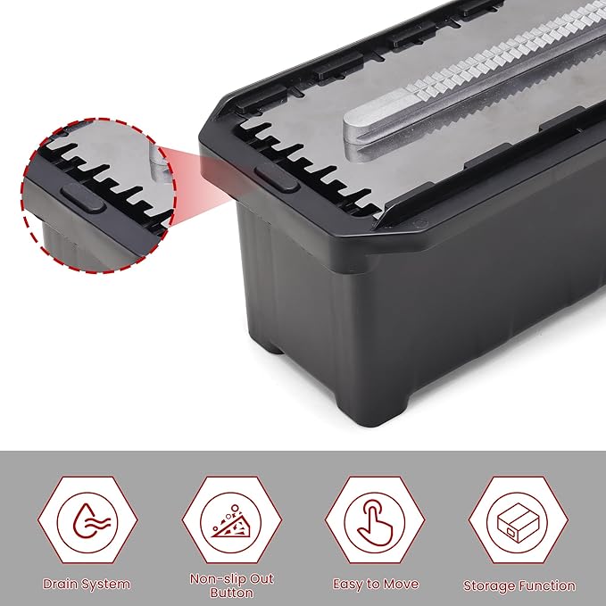 Fishark Switchable Notch Trowel Set，8 Piece Trowel Box Kit, Made of Premium Stainless Steel with Soft Grip Handle, Perfect Tool for Cement, Concrete, Masonry Tile Installation Work