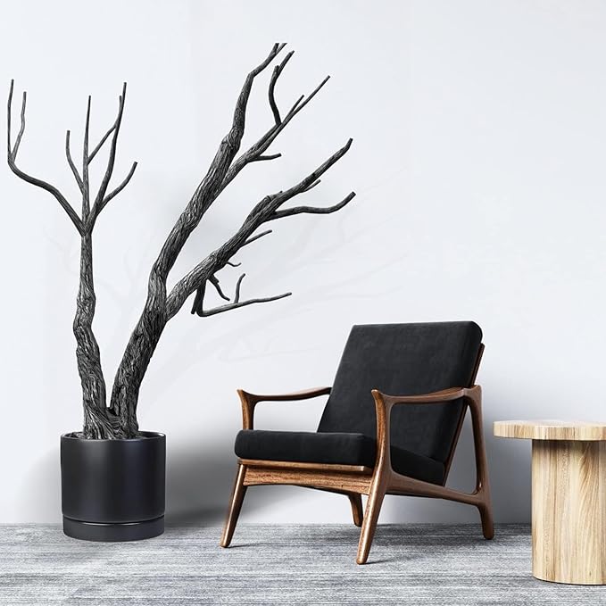 Ceramic Plant Saucer Pot Tray 2 pack-12 Inch, Planter Saucers 4 5 6 7 8 9 10 11 12 Inch for Indoors Outdoor, Durable Sturdy Flower Drainage Tray for Glazed Pots Base (12.5 Inch-2-Black)