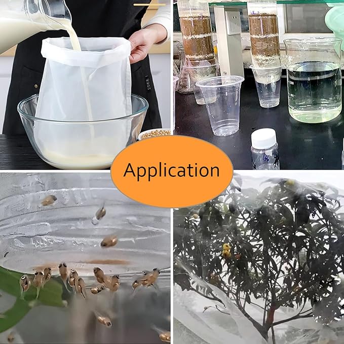 Nylon Mesh Filter Fabric 150 Micron Water Strain Net Mesh Fabric, 39.3 x 78.7 inch