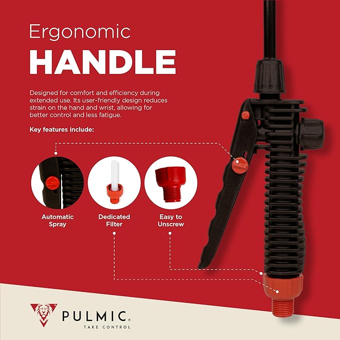 PULMIC Raptor 16 Professional Backpack Sprayer, Lawn and Garden Sprayer, Padded Shoulder Strap for Pests & Weeds, Watering, and Spraying Plants, Manual Pump with Lower Wear, 4 Gallon Backpack Sprayer