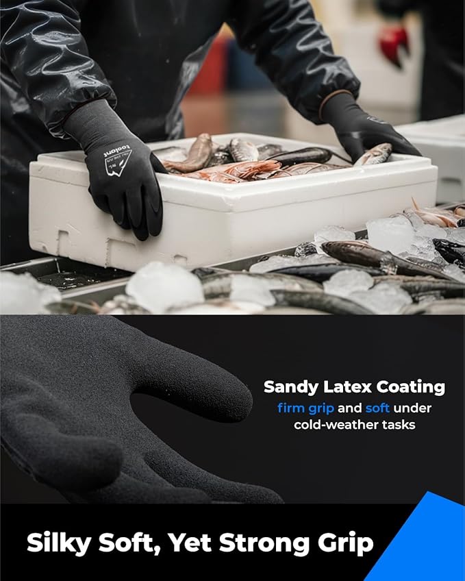 toolant Winter Work Gloves for Men & Women, Freezer Gloves with Super Durable & Grip, Insulated Liner for Cold Weather