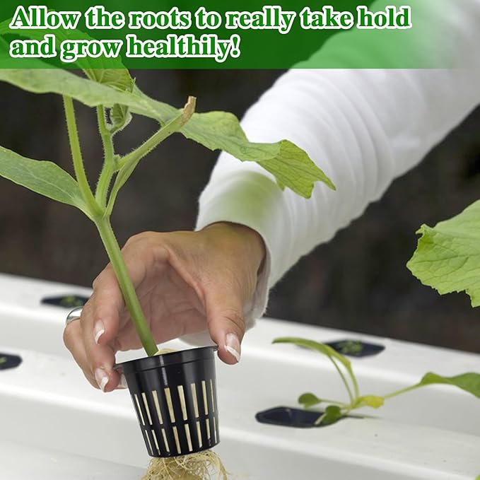 Halatool 24 x 2-Inch Rockwool Cubes & 24 x 3-Inch Net Cups - Hydroponics Starter Kit for Plants Cloning, Seed Starting, and Patio Gardening - Durable, Effective, Great Gift Option