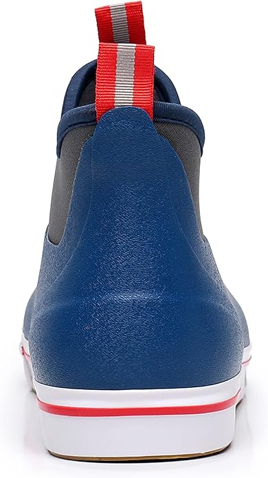 WTW Unisex Rain Boots for Men and Women Waterproof Rubber Fishing Deck Boots Neoprene Boots Slip on Ankle Garden Shoes