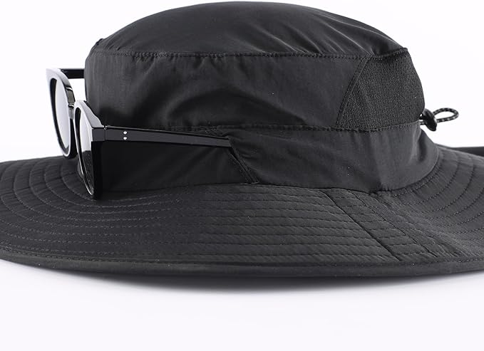 Home Prefer UPF 50+ Sun Hats for Men Women Wide Brim Fishing Hat with Neck Flap Summer Safari UV Protection Bucket Hat