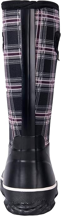 WTW Mid Calf Rain Boots for Women - Waterproof Insulated Neoprene Mud Boots Outdoor Hunting Garden Boots